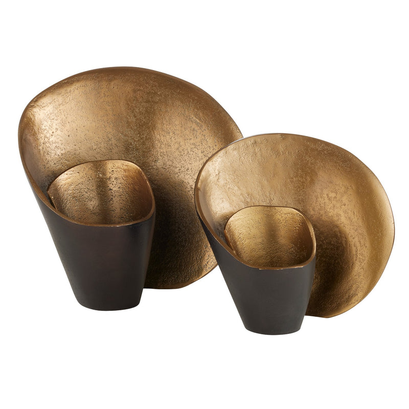 Arteriors ASI06 Sculptures, Set of 2, Antique Brass/Bronze