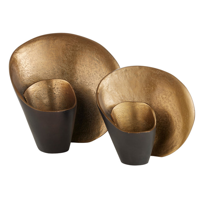 Arteriors ASI06 Sculptures, Set of 2, Antique Brass/Bronze