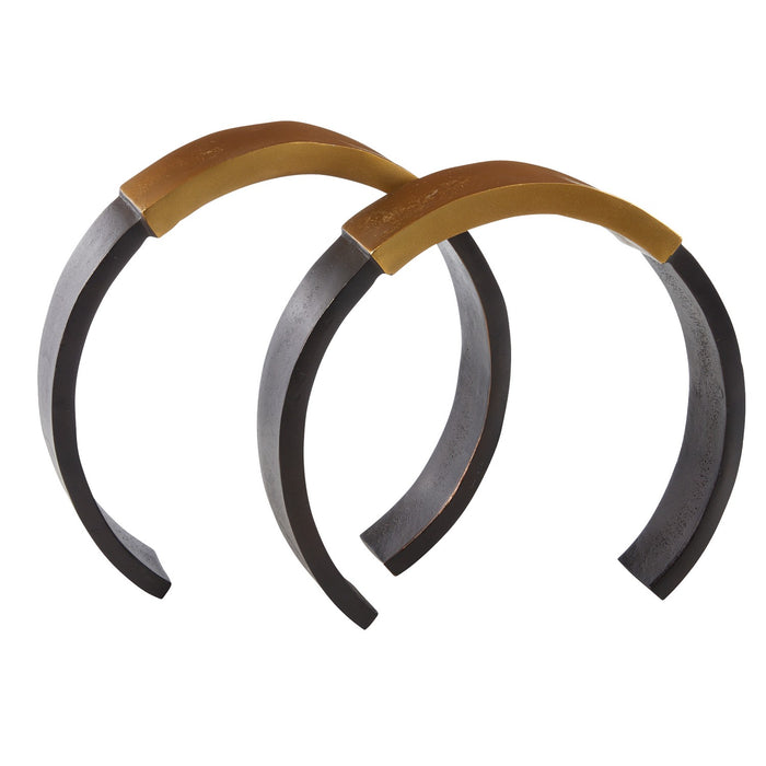Arteriors ASI07 Sculptures, Set of 2, Antique Brass/Bronze