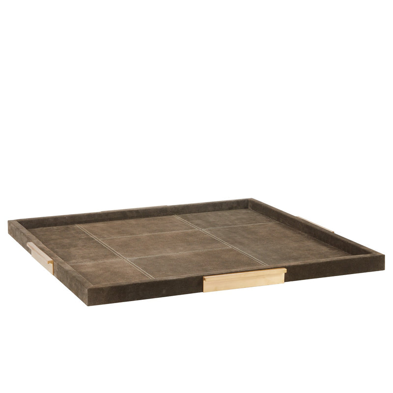 Arteriors AYI07 Tray, Moss Gray/Antique Brass