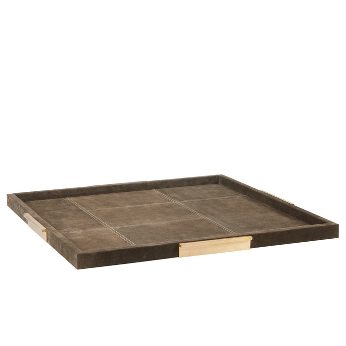 Arteriors AYI07 Tray, Moss Gray/Antique Brass