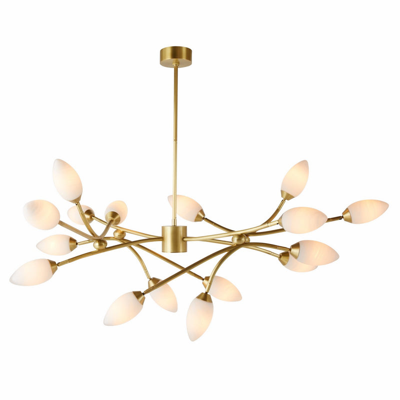 Arteriors DLC22 16 Light Chandelier, Antique Brass/Matte Swirl