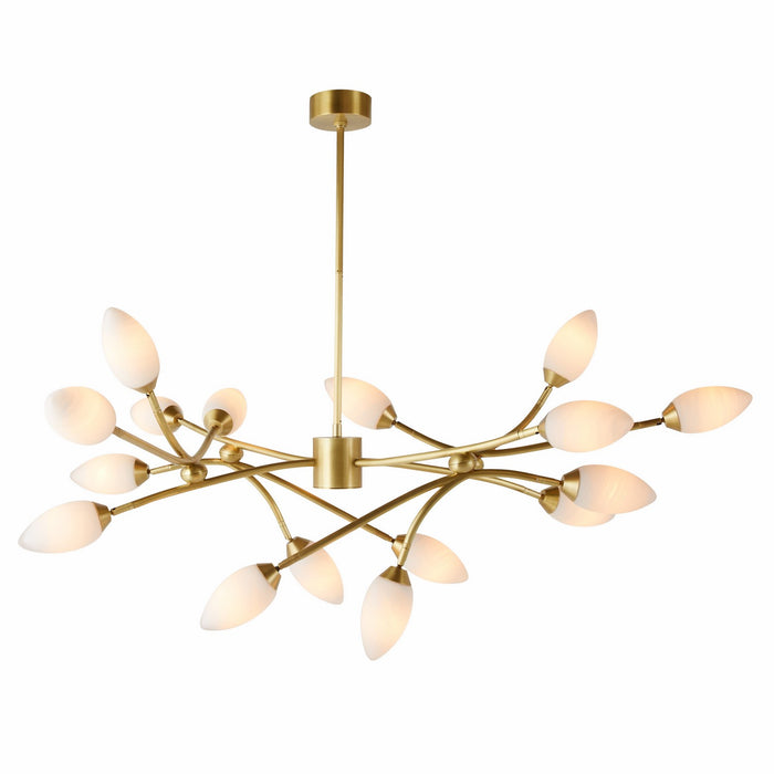 Arteriors DLC22 16 Light Chandelier, Antique Brass/Matte Swirl