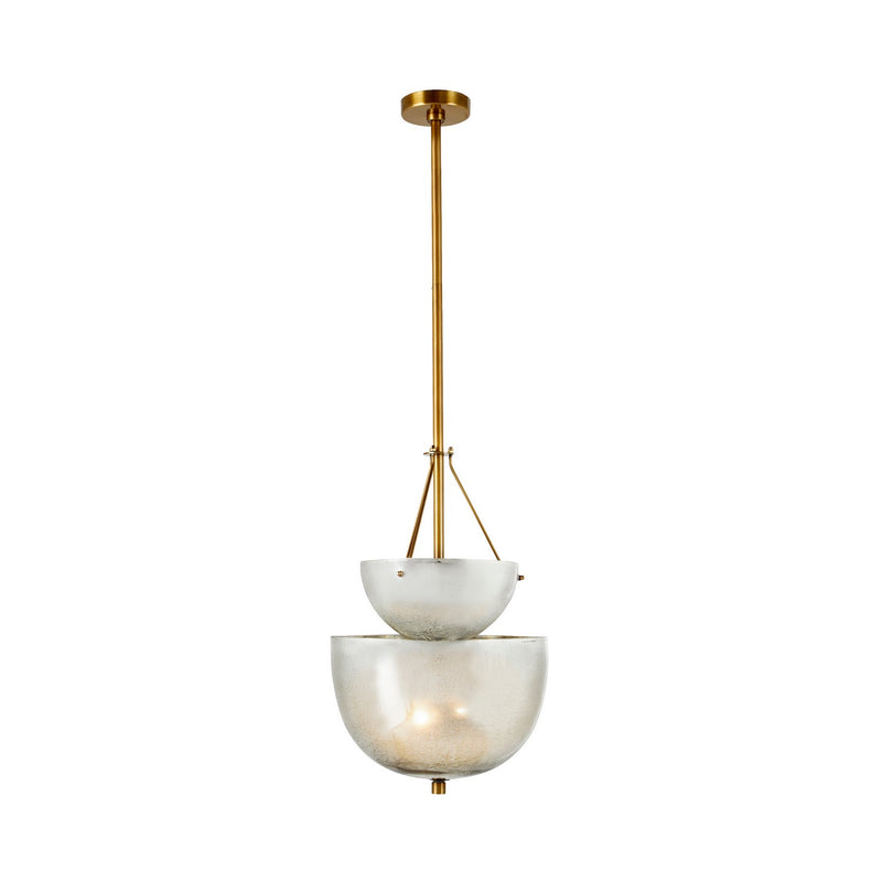 Arteriors DPI07 Four Light Chandelier, Antique Mercury/Antique Brass