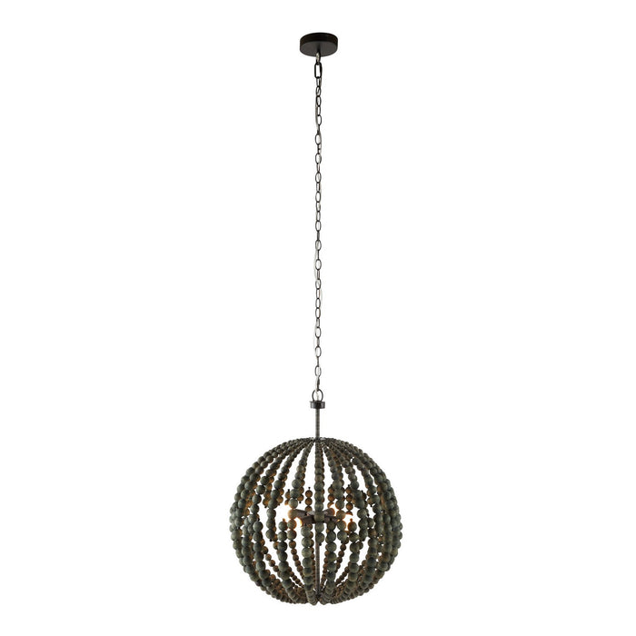 Arteriors DSS02 Four Light Chandelier, Dark Gray Wash/Dark Gray Wash