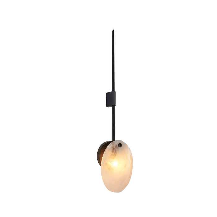 Arteriors DWC33 One Light Wall Sconce, Opal Swirl/Blackened Iron