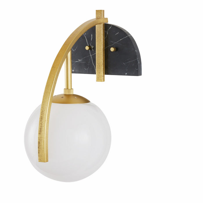 Arteriors DWC36 One Light Wall Sconce, Opal/Antique Brass/Black