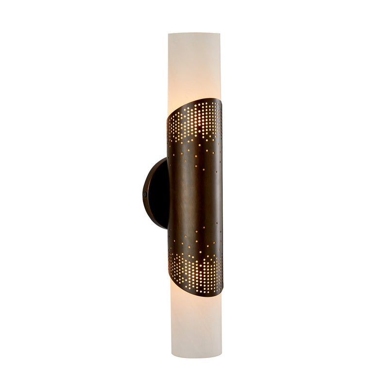 Arteriors DWC38 Two Light Wall Sconce, Matte Swirl/English Bronze