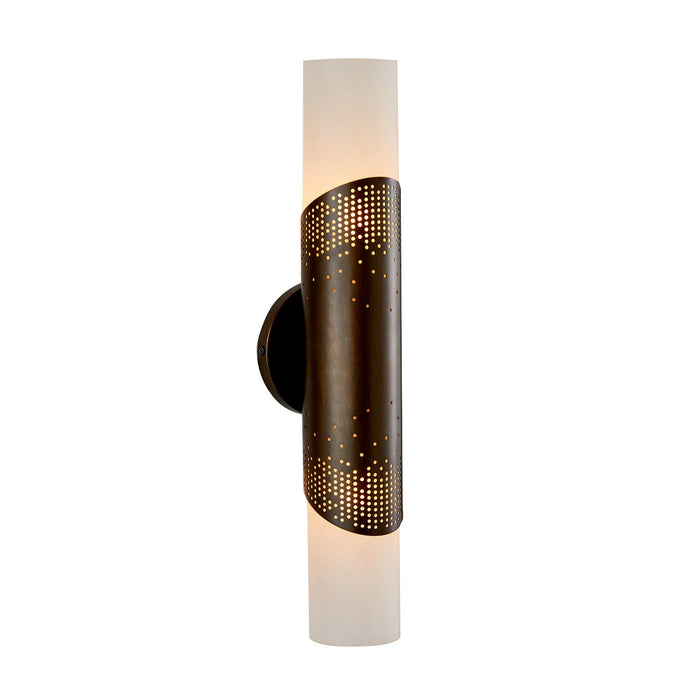 Arteriors DWC38 Two Light Wall Sconce, Matte Swirl/English Bronze