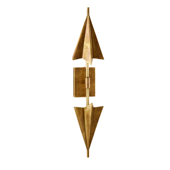 Arteriors DWI17 Two Light Wall Sconce, Antique Brass
