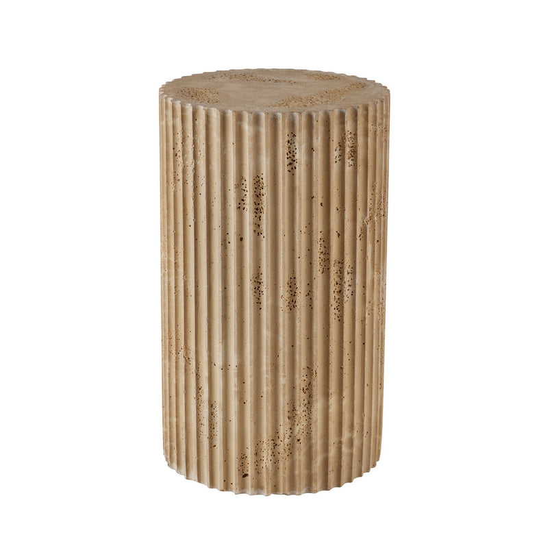 Arteriors FAC03 Accent Table, Chai Travertine