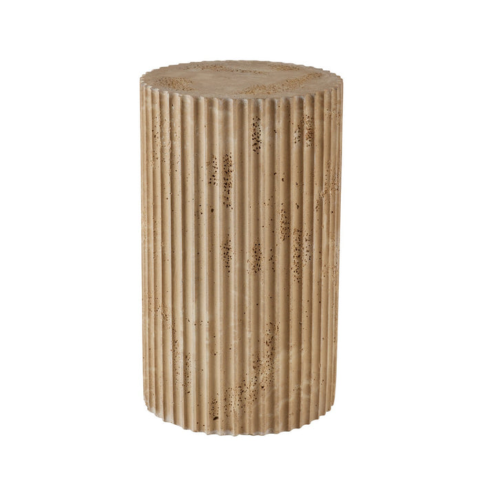 Arteriors FAC03 Accent Table, Chai Travertine
