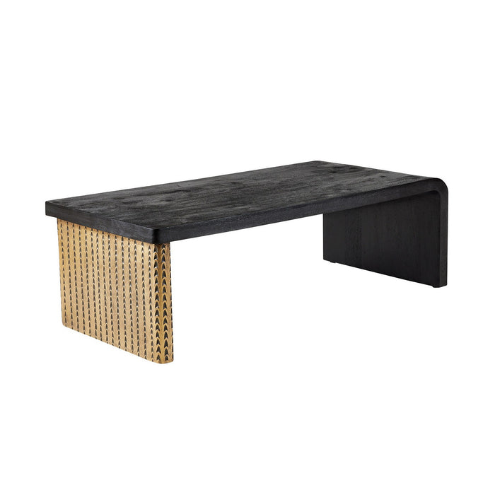 Arteriors FCI18 Cocktail Table, Ebony/Antique Brass