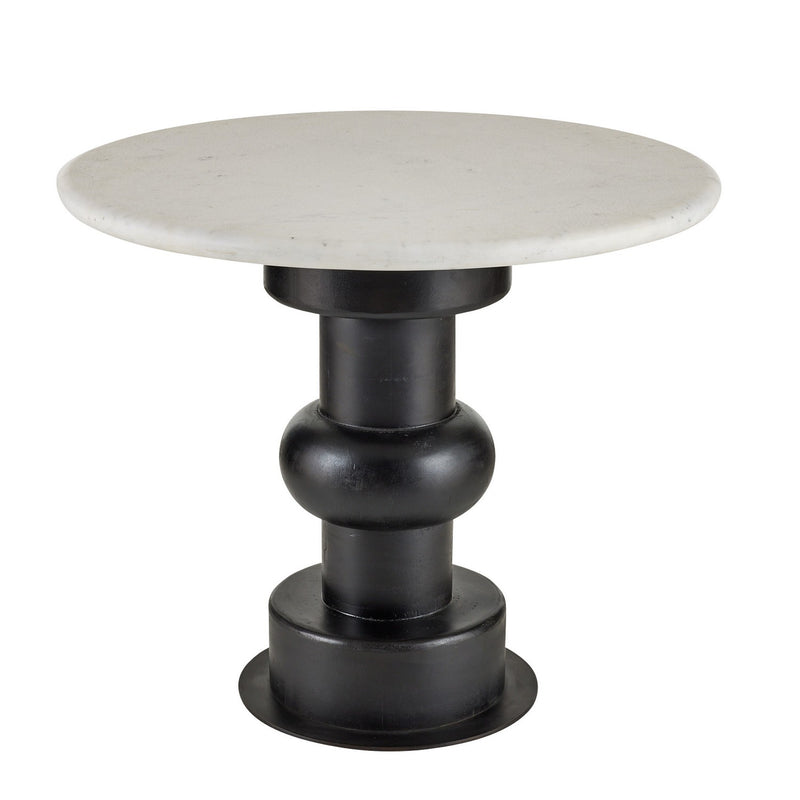 Arteriors FEI21 End Table, White/Ebony/Bronze