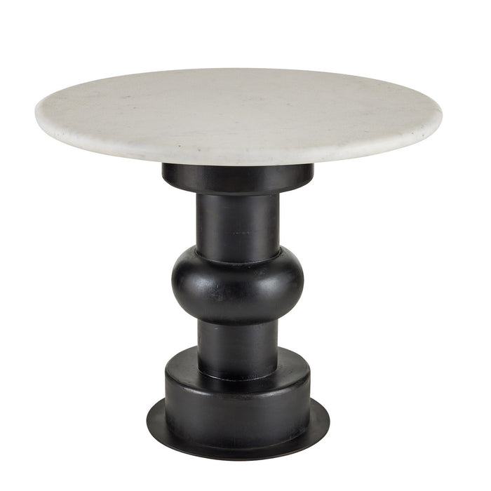 Arteriors FEI21 End Table, White/Ebony/Bronze