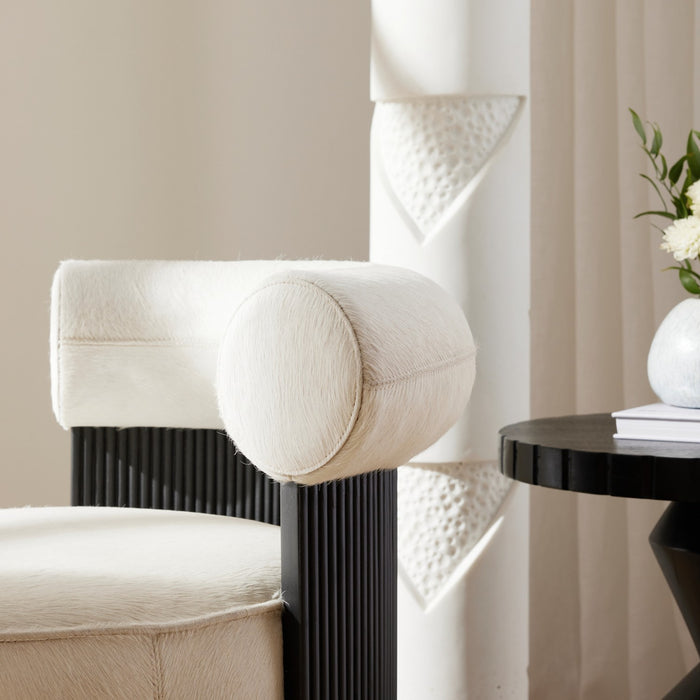 Arteriors FRI13 Chair, White/Ebony