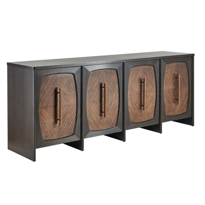 Arteriors FZS09 Credenza, Brindle/Sable/Antique Brass/Ebony