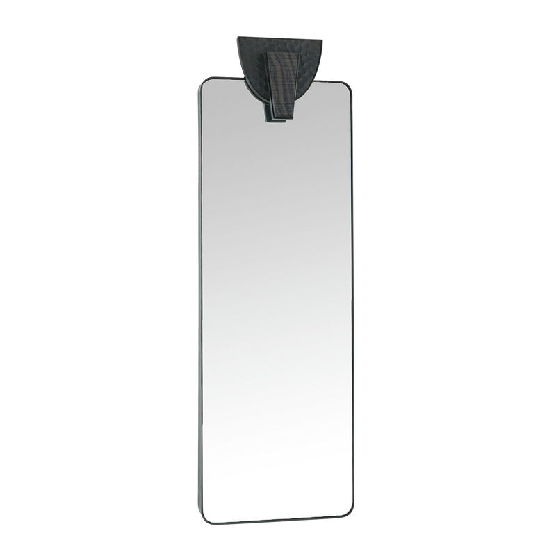 Arteriors WMI37 Floor Mirror, Blackened Iron/Plain/Ebony/Black