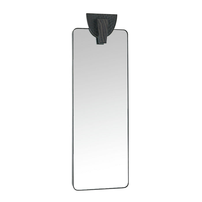 Arteriors WMI37 Floor Mirror, Blackened Iron/Plain/Ebony/Black