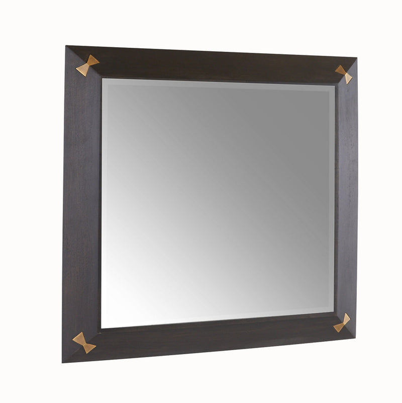 Arteriors WMI42 Mirror, Sable/Antique Brass/Plain