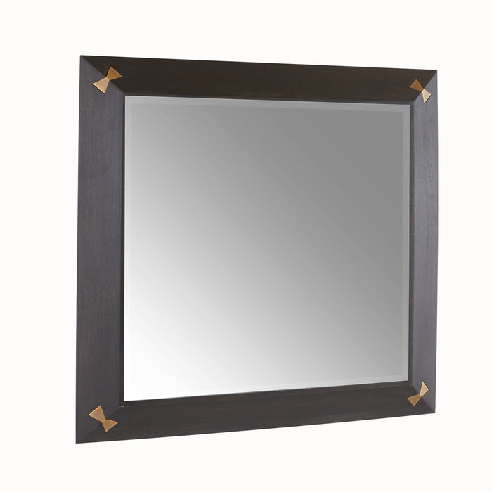 Arteriors WMI42 Mirror, Sable/Antique Brass/Plain