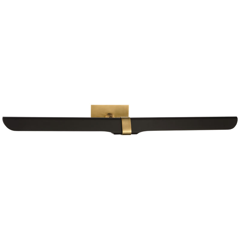 Visual Comfort Signature ARN 2358HAB/BLK LED Picture Light, Hand-Rubbed Antique Brass and Black