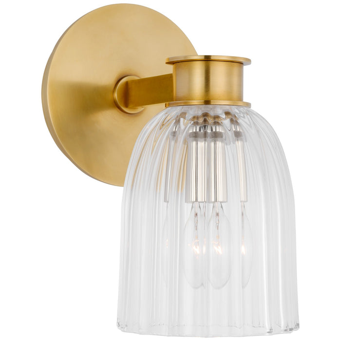 Visual Comfort Signature ARN 2501HAB-CG LED Wall Sconce, Hand-Rubbed Antique Brass