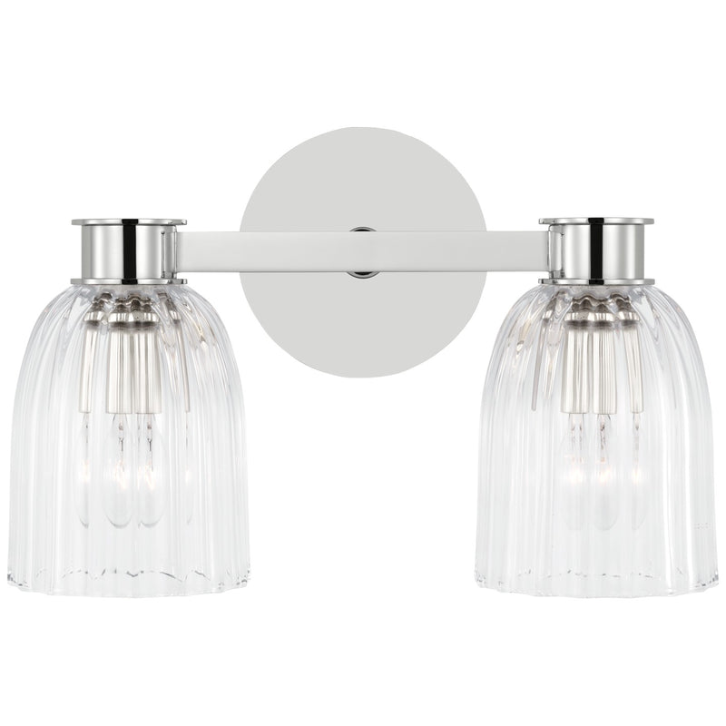 Visual Comfort Signature ARN 2502PN-CG LED Wall Sconce, Polished Nickel