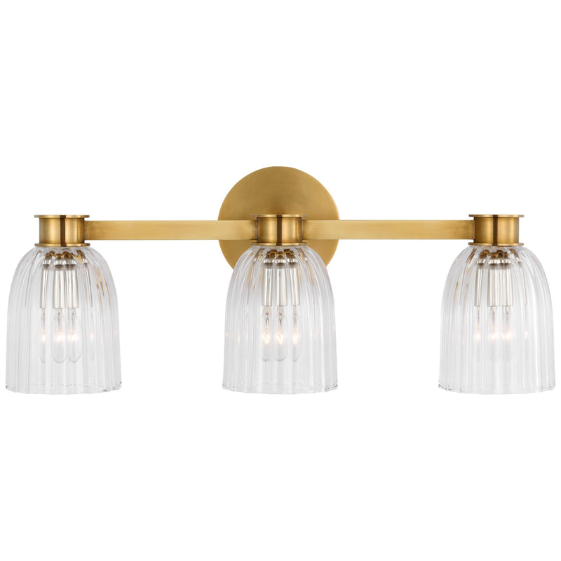 Visual Comfort Signature ARN 2503HAB-CG LED Vanity Light, Hand-Rubbed Antique Brass