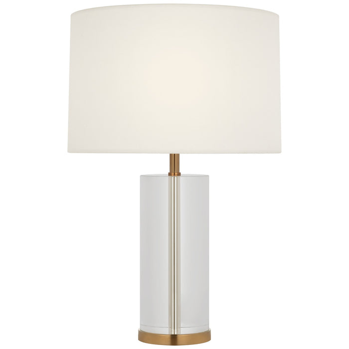 Visual Comfort Signature ARN 3023CG/HAB-L-CL LED Accent Lamp, Crystal and Hand-Rubbed Antique Brass
