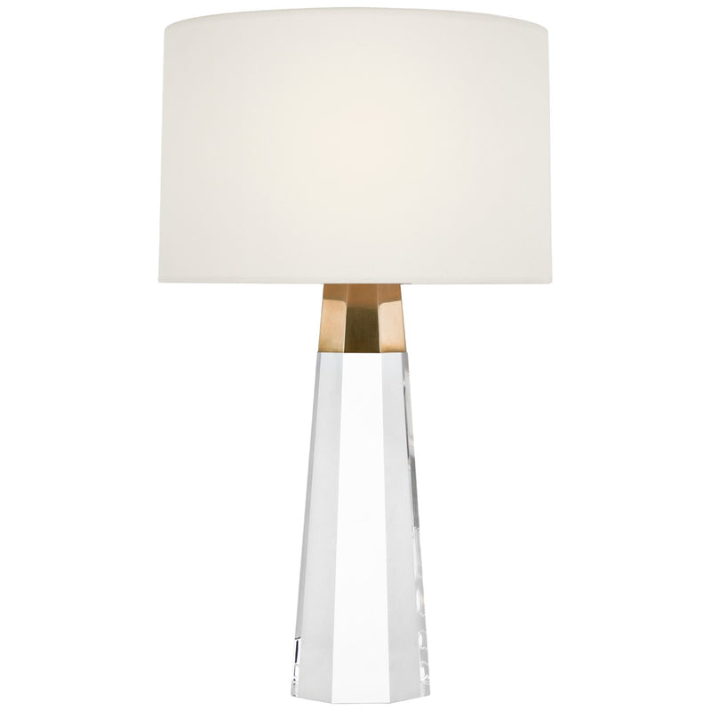 Visual Comfort Signature ARN 3028CG/HAB-L-CL LED Accent Lamp, Crystal and Hand-Rubbed Antique Brass