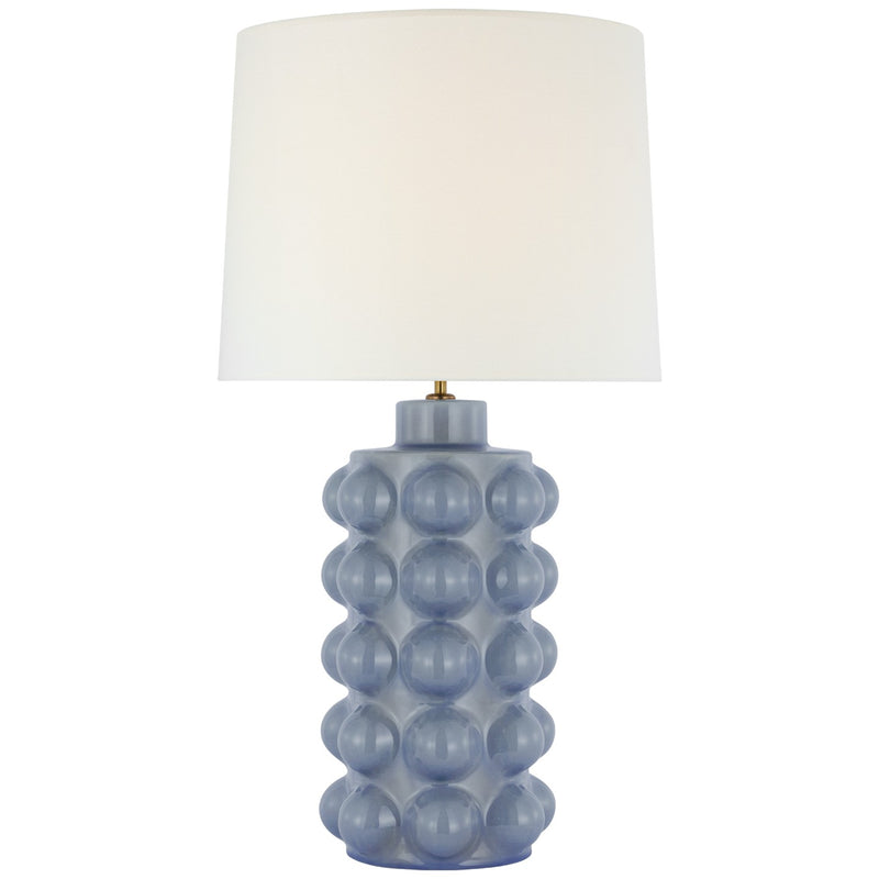 Visual Comfort Signature ARN 3646PBC-L LED Table Lamp, Polar Blue Crackle
