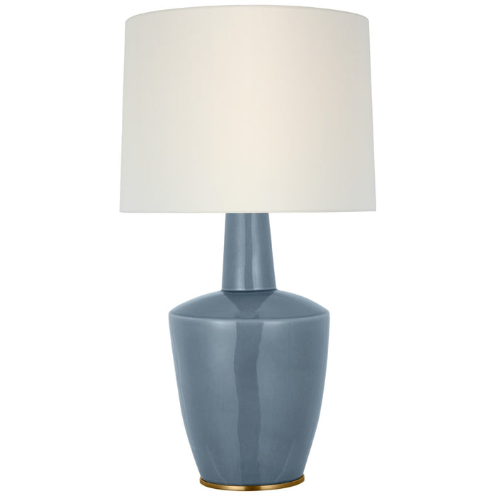 Visual Comfort Signature BBL 3640PBC-L LED Table Lamp, Polar Blue Crackle