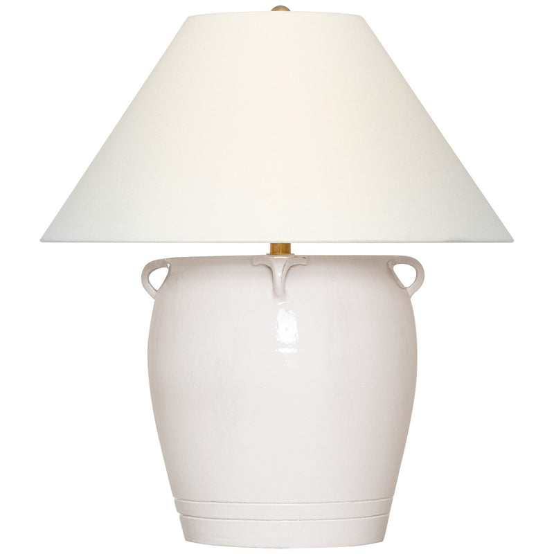 Visual Comfort Signature CHA 8641GWC-L LED Table Lamp, Glossy White Crackle