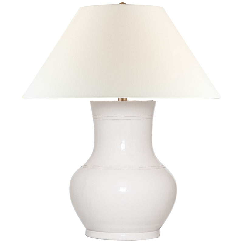 Visual Comfort Signature CHA 8645GWC-L LED Table Lamp, Glossy White Crackle