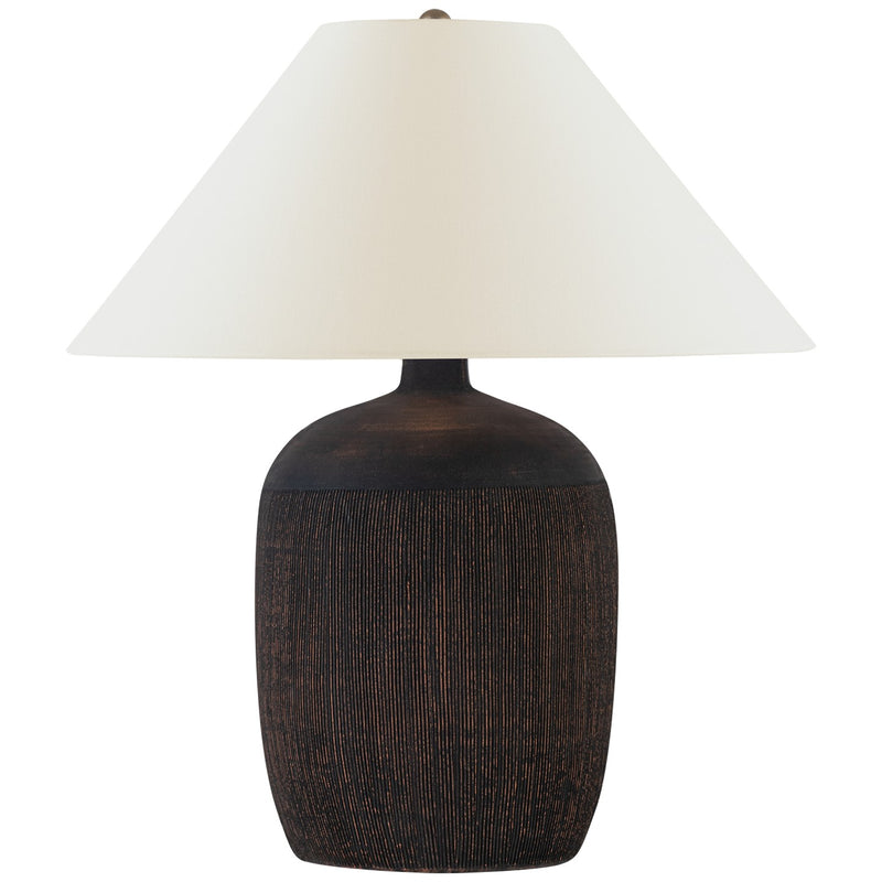 Visual Comfort Signature CHA 8662BWT-L LED Table Lamp, Black Wash Terracotta
