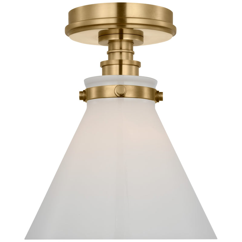 Visual Comfort Signature CHC 4525AB-WG LED Flush Mount, Antique-Burnished Brass