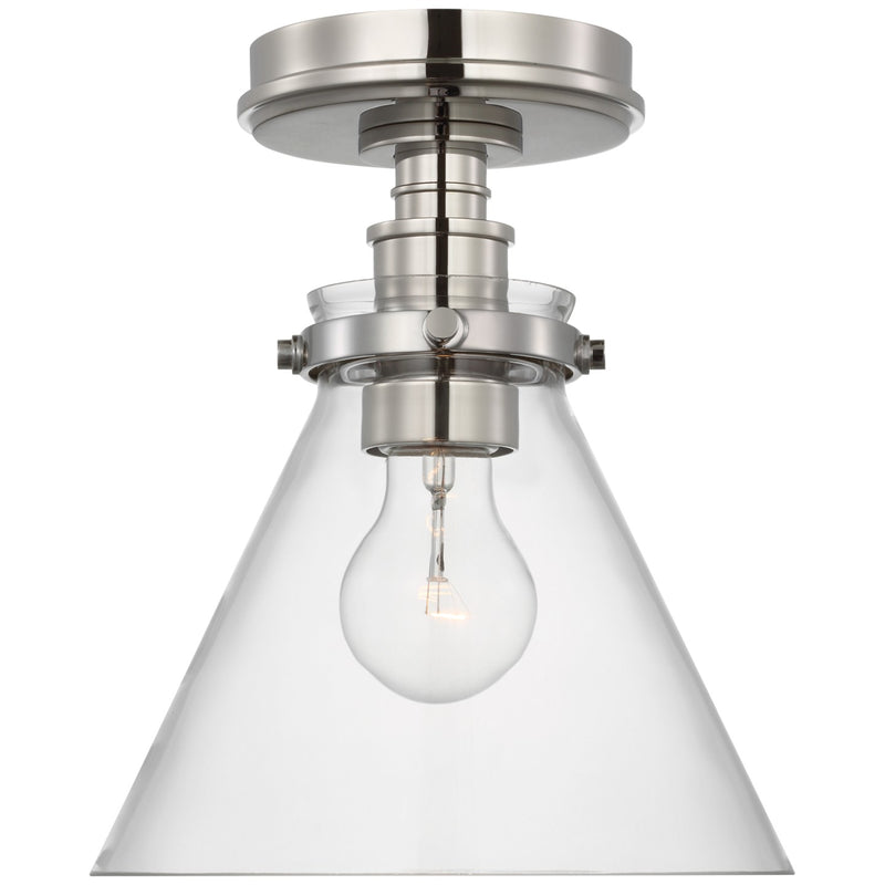 Visual Comfort Signature CHC 4525PN-CG LED Flush Mount, Polished Nickel
