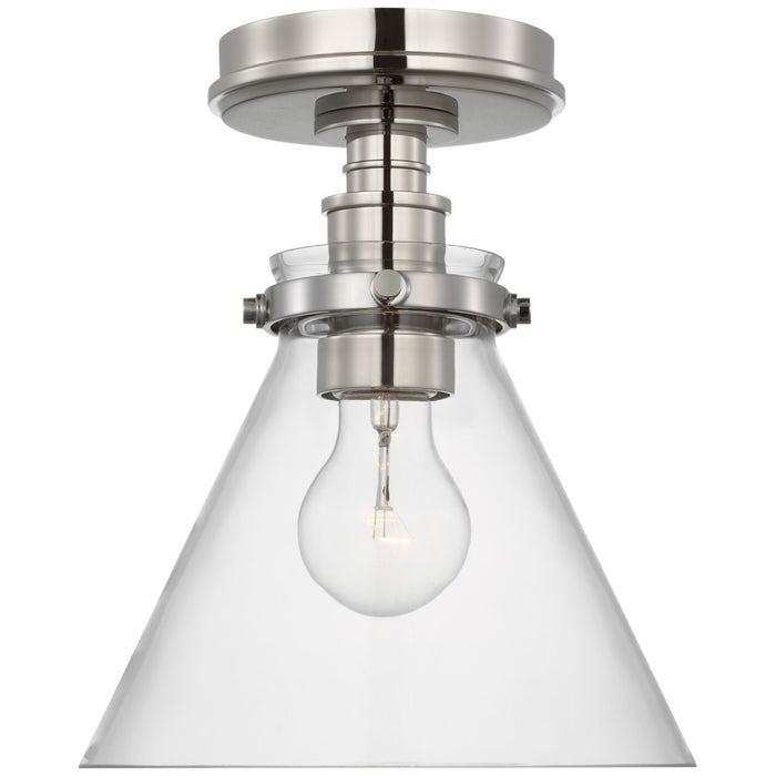 Visual Comfort Signature CHC 4525PN-CG LED Flush Mount, Polished Nickel