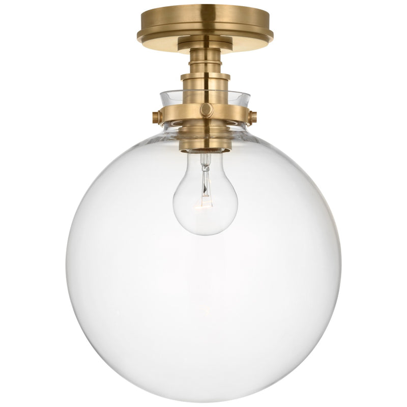 Visual Comfort Signature CHC 4526AB-CG LED Flush Mount, Antique-Burnished Brass