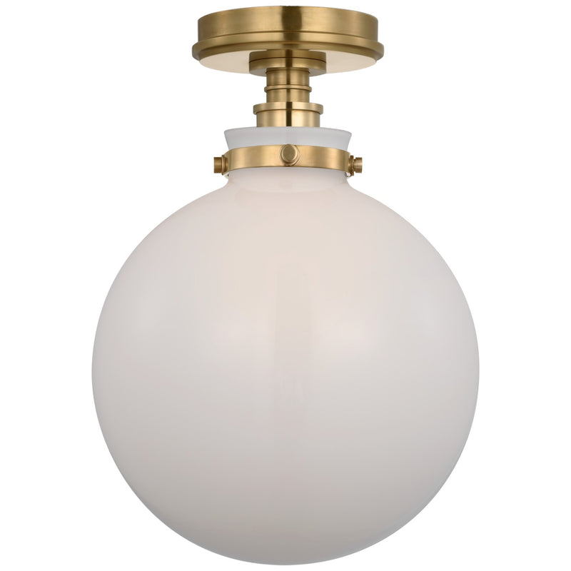 Visual Comfort Signature CHC 4526AB-WG LED Flush Mount, Antique-Burnished Brass
