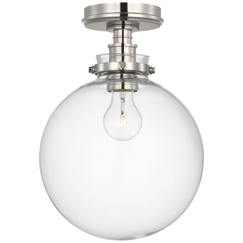 Visual Comfort Signature CHC 4526PN-CG LED Flush Mount, Polished Nickel