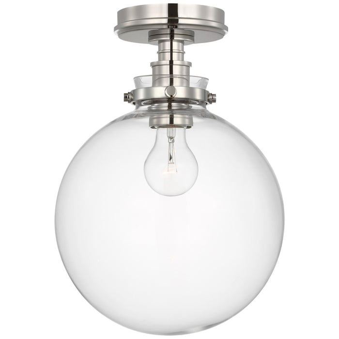 Visual Comfort Signature CHC 4526PN-CG LED Flush Mount, Polished Nickel