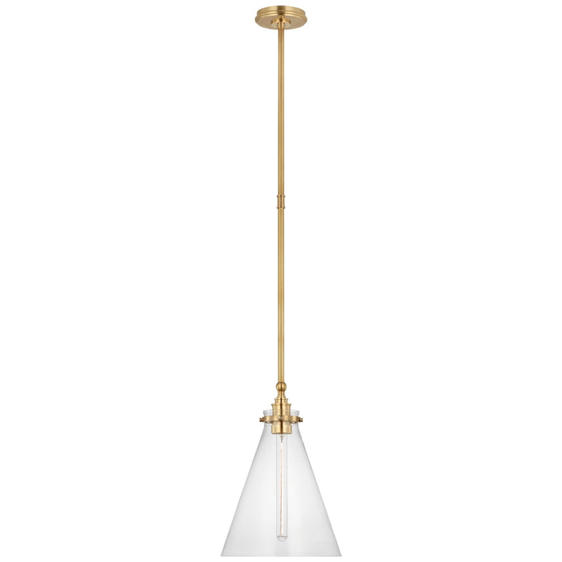 Visual Comfort Signature CHC 5530AB-CG LED Pendant, Antique-Burnished Brass