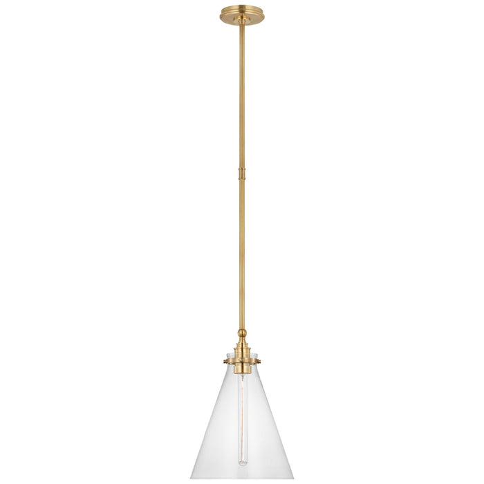 Visual Comfort Signature CHC 5530AB-CG LED Pendant, Antique-Burnished Brass