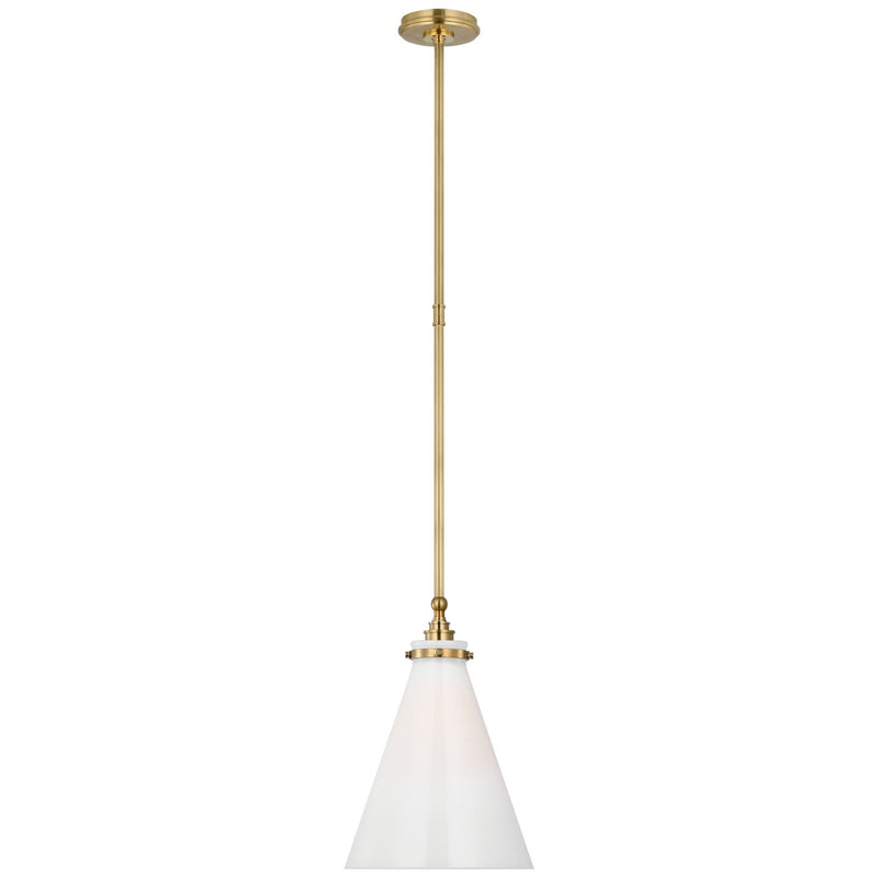 Visual Comfort Signature CHC 5530AB-WG LED Pendant, Antique-Burnished Brass