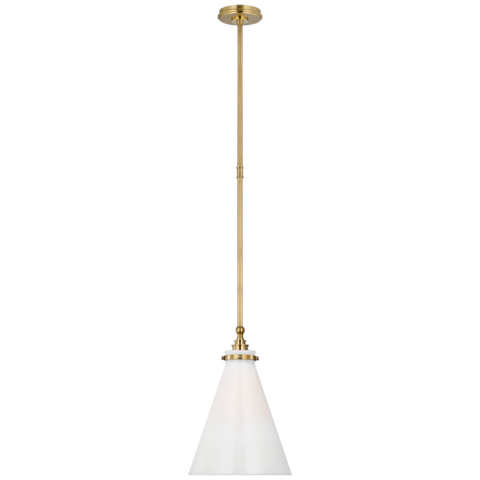 Visual Comfort Signature CHC 5530AB-WG LED Pendant, Antique-Burnished Brass