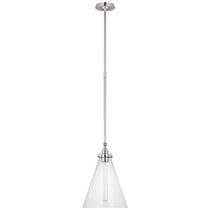 Visual Comfort Signature CHC 5530PN-CG LED Pendant, Polished Nickel