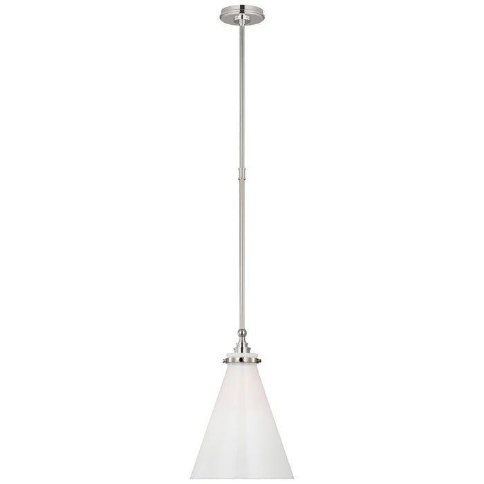 Visual Comfort Signature CHC 5530PN-WG LED Pendant, Polished Nickel