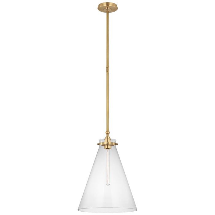 Visual Comfort Signature CHC 5532AB-CG LED Pendant, Antique-Burnished Brass